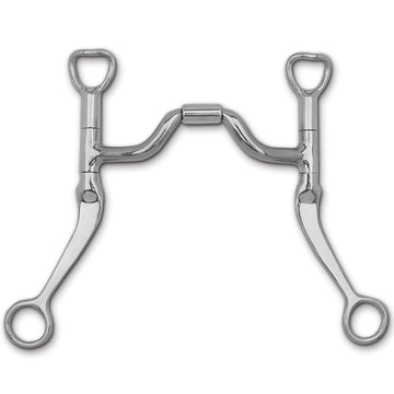 Myler Flat Shank with Medium Wide Ported Barrel Bit