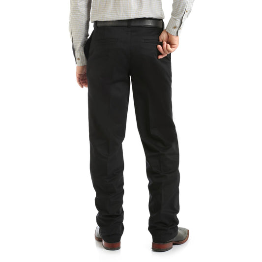 Wrangler Men's Western Flat Front Black Casual Pants
