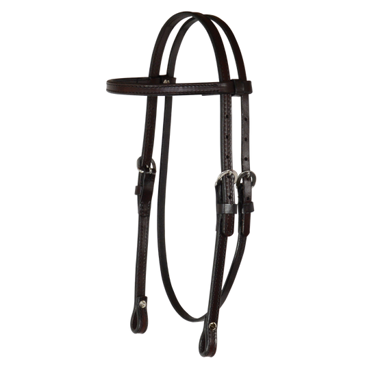 Circle Y Arabian/Cob Classic Smooth Browband Headstall