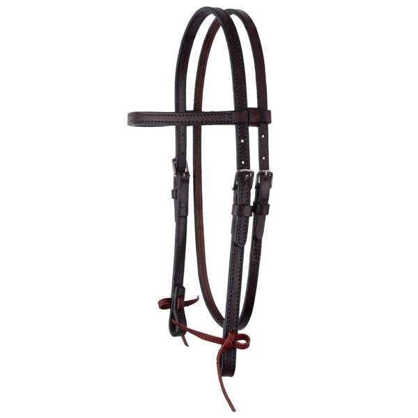 Circle Y Classic Stitch Plain Browband Headstall