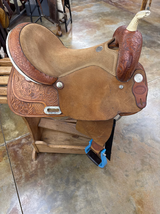 Used Billy Cook Saddlery Barrel Saddle, 16" Seat