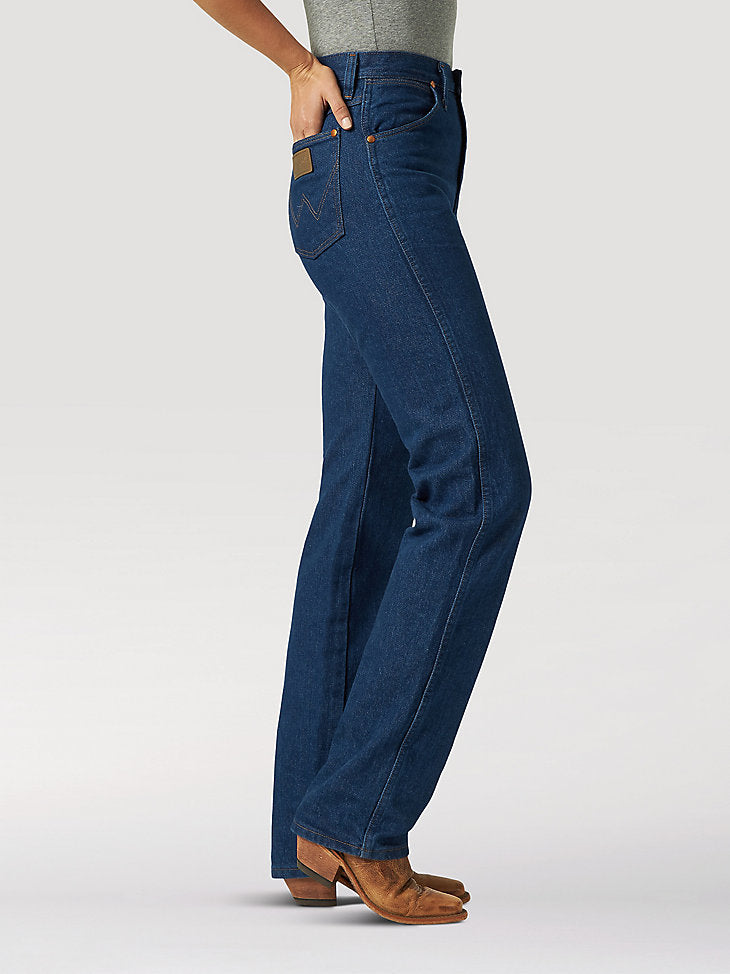 Wrangler Women's Cowboy Cut Slim Fit Jean-Prewashed Indigo