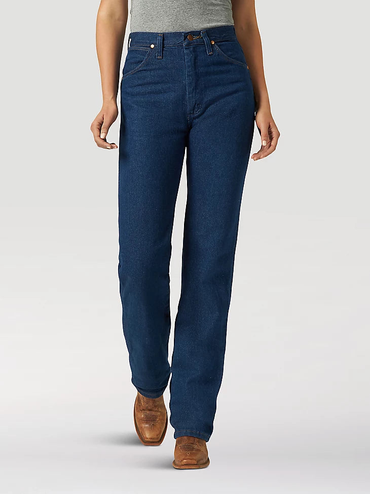 Wrangler Women's Cowboy Cut Slim Fit Jean-Prewashed Indigo