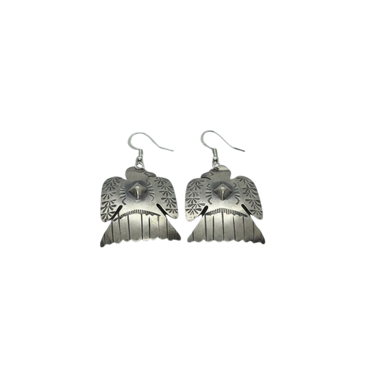 Tim Yazzie Sterling Silver Thunderbird Earrings