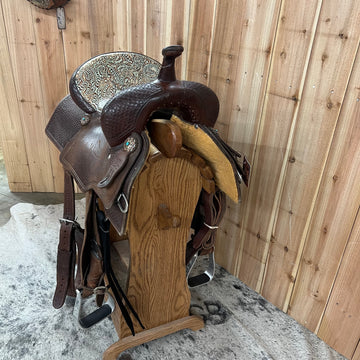 Used HF and C Elite Barrel Saddle, 13" Seat