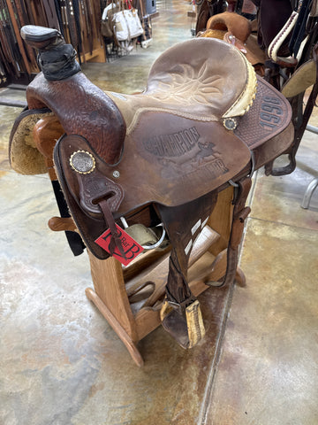Used Double J Roper Saddle, 16" Seat