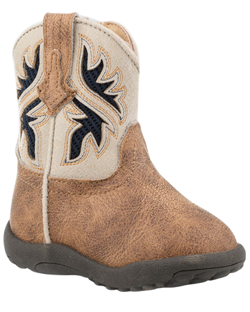 Roper Infant Kid's Cowbabies Draftmaster Tan Western Boots