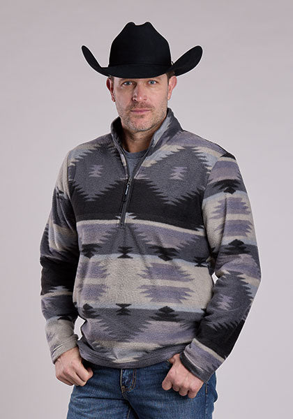 Men's Printed Micro Fleece Pullover
