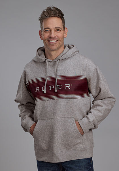 Roper Men's Heather Grey Horizontal Logo Sweatshirt