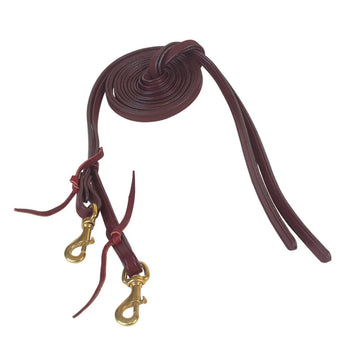 Tucker Brown Classic 5/8" Split Reins w/Brass Snaps