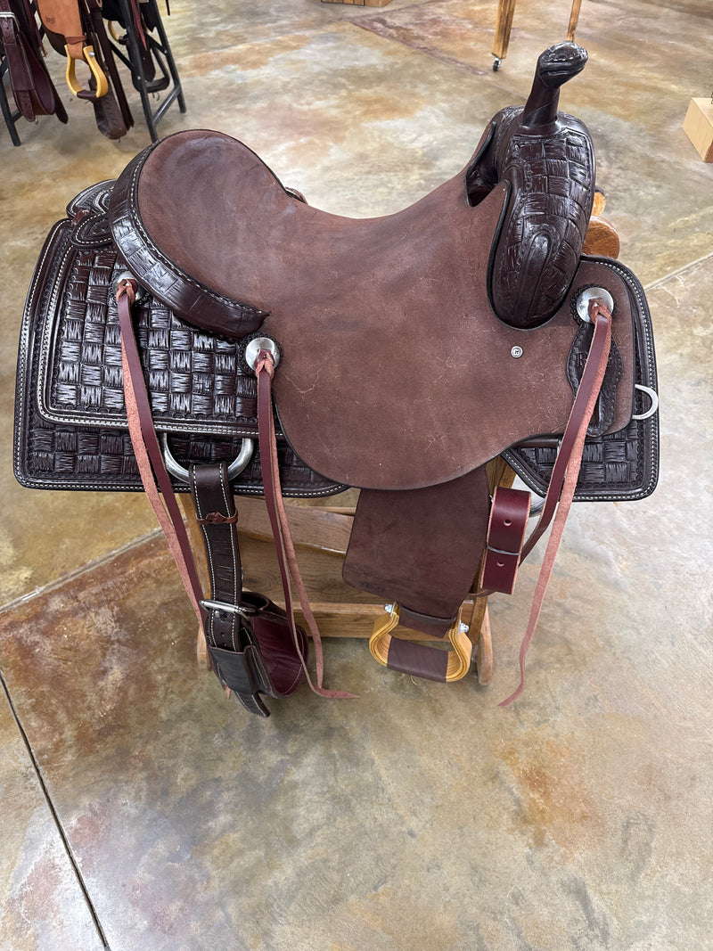 R Bar B Cowhorse Saddle, 16" Seat