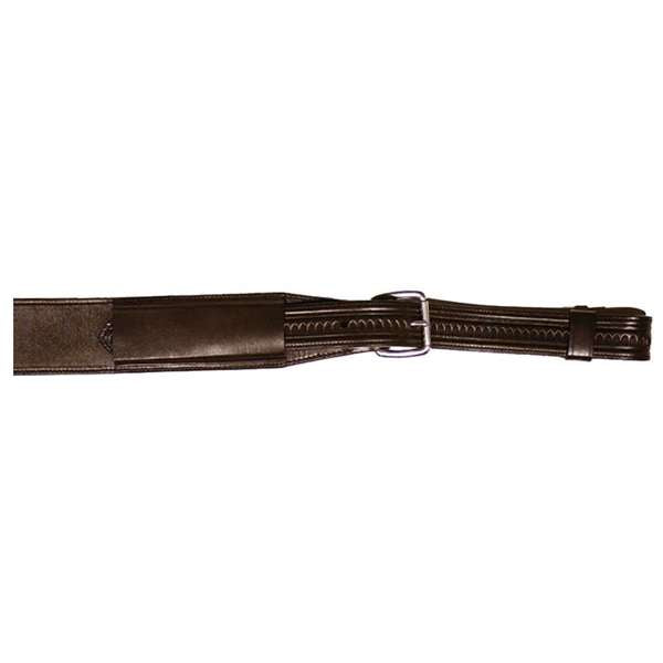 Circle Y 3" Shell Tooled Walnut Flank Cinch
