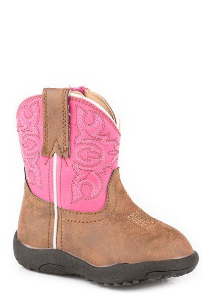 Roper Cowbabies Girl's Pink Ainsley Boots