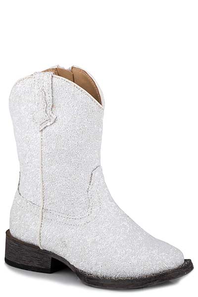 Roper Girl's White Glitter Galore Boots