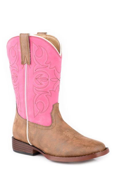 Roper Little Kids Girl's Pink Ainsley Boots