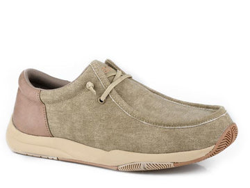 Roper Men's Clearcut Low-Tan Canvas Chukka