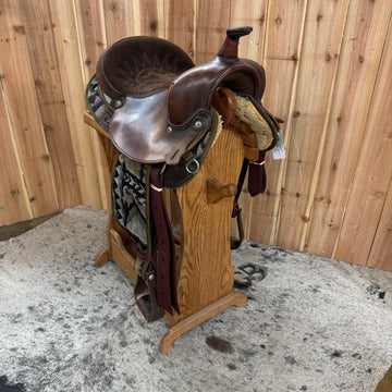 Used Big Horn Leather/Cordura Combo Saddle, 15" Seat