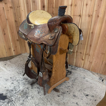 Used Double J Roper Saddle, 15.5" Seat