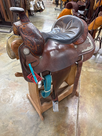 Used Hereford/Tex Tan Roper Saddle, 15" Seat