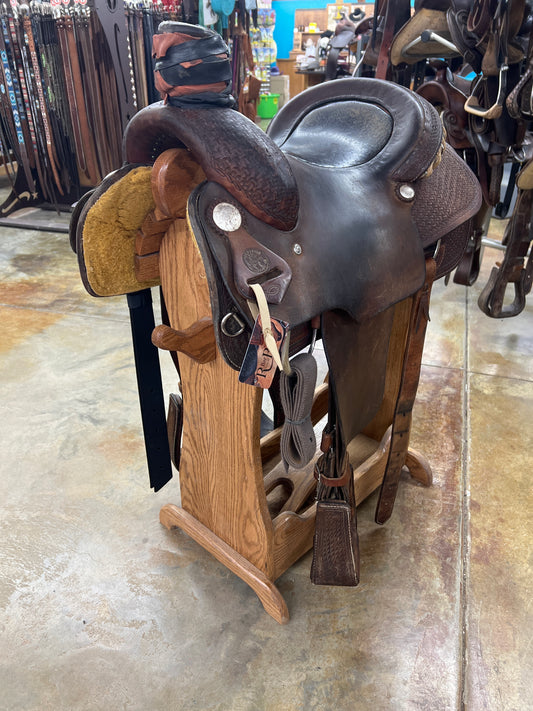 Used Jack Foster Saddlery Roper Saddle, 15" Seat