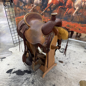 Used Hud Roberts Signature Ranch Saddle, 16" Seat