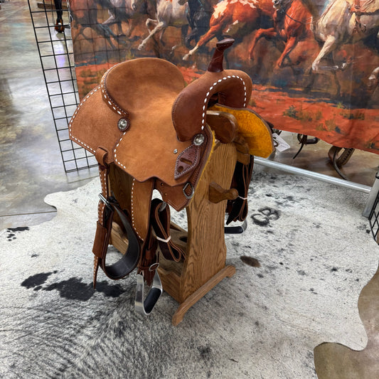 R Bar B Summit Series Barrel Saddle, 14.25" Seat