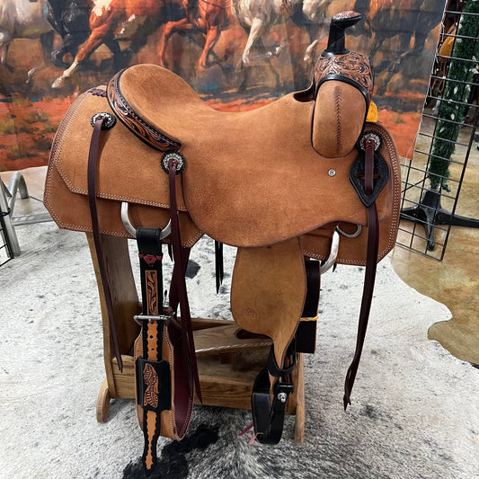 R Bar B Summit Series Ranch Cutter Saddle, 16" Seat