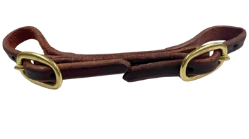 Jerry Beagley Hot Oil Round Curb Strap w/Brass Buckles