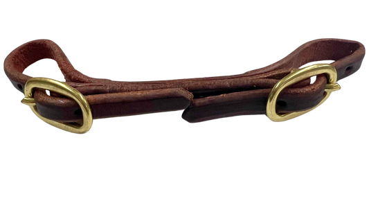 Jerry Beagley Hot Oil Round Curb Strap w/Brass Buckles