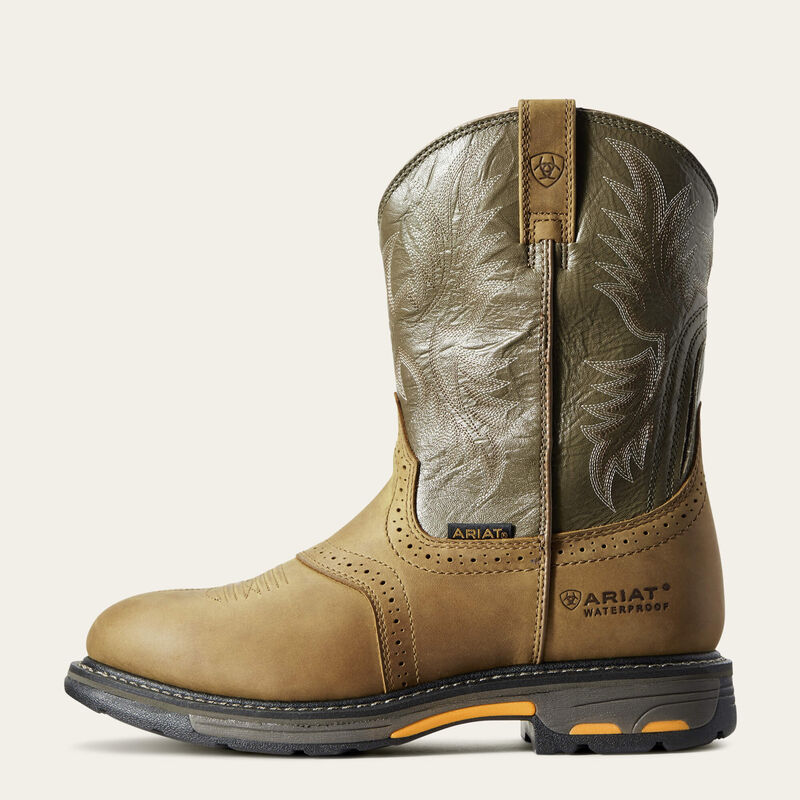 Ariat Men's Aged Bark WorkHog Waterproof Work Boot