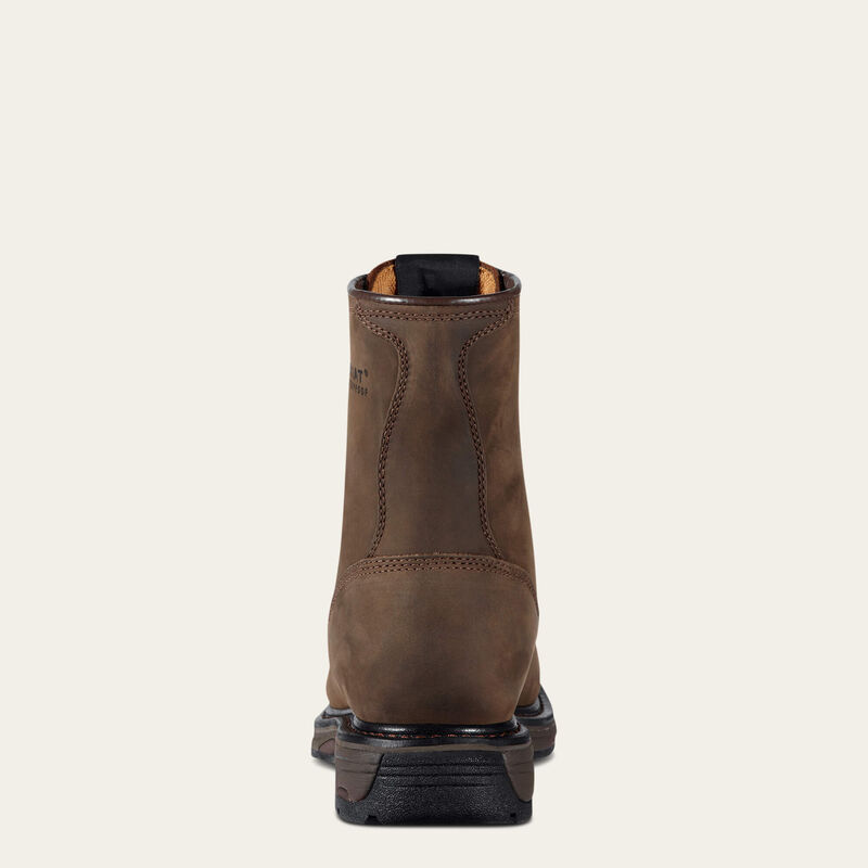 Ariat Men's Oily Distressed Brown WorkHog 8" Waterproof Work Boots