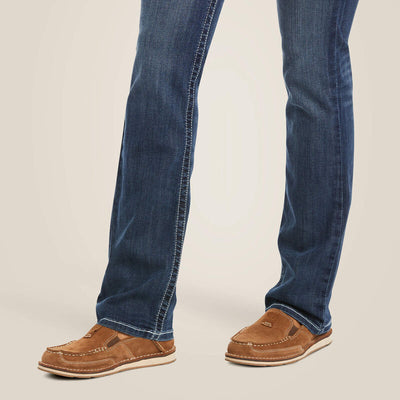 Ariat Women's REAL Mid Rise Stretch Ivy Stackable Straight Leg Jean-Dresden