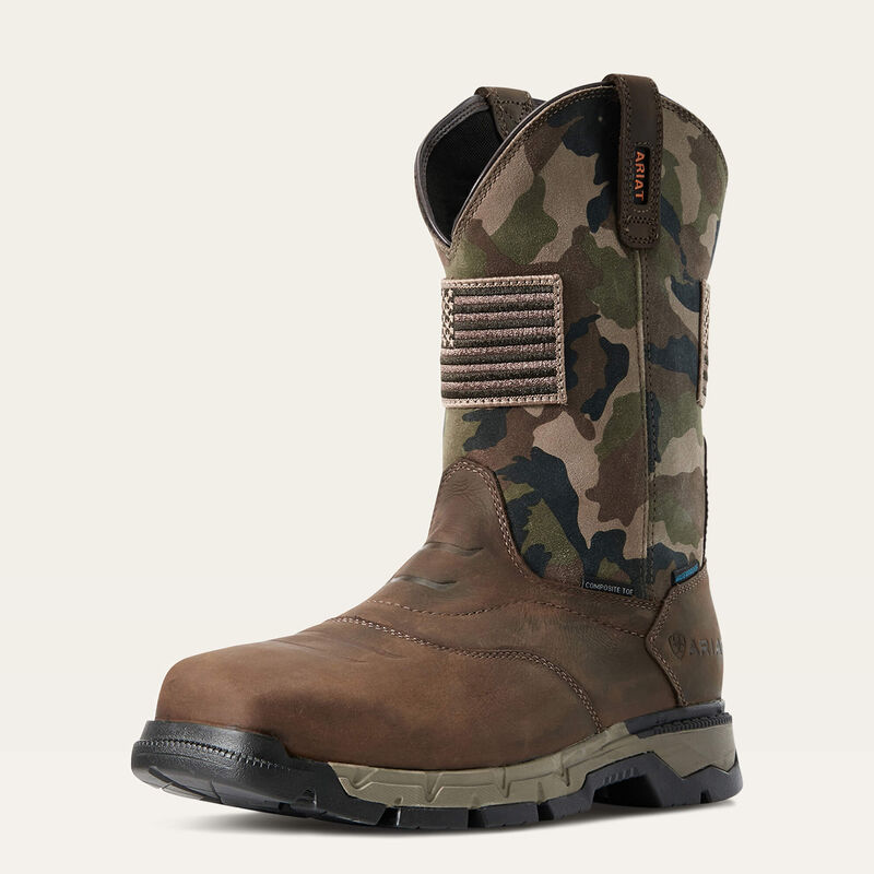 Ariat Men's Rebar Flex Patriot Waterproof Composite Toe Work Boot