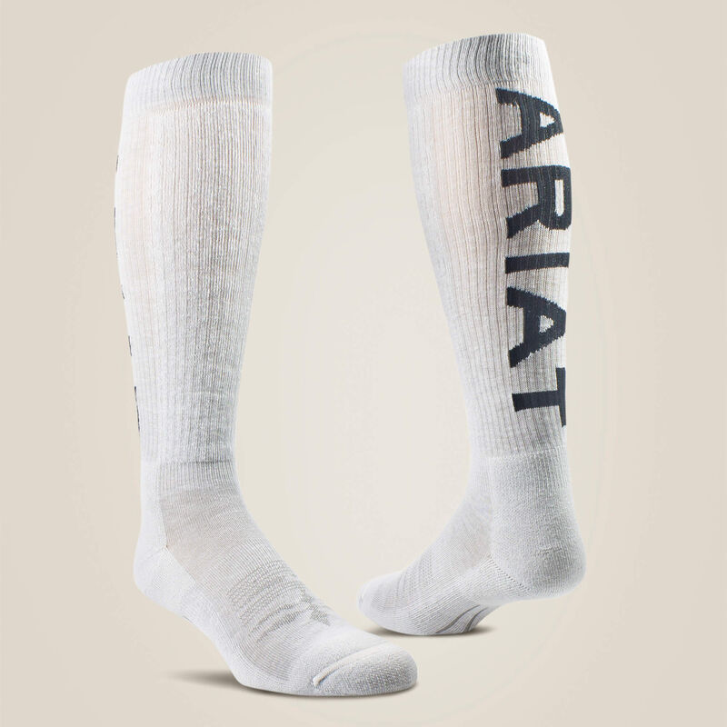 AriatTek Midweight Over the Calf Grey Western Boot Sock