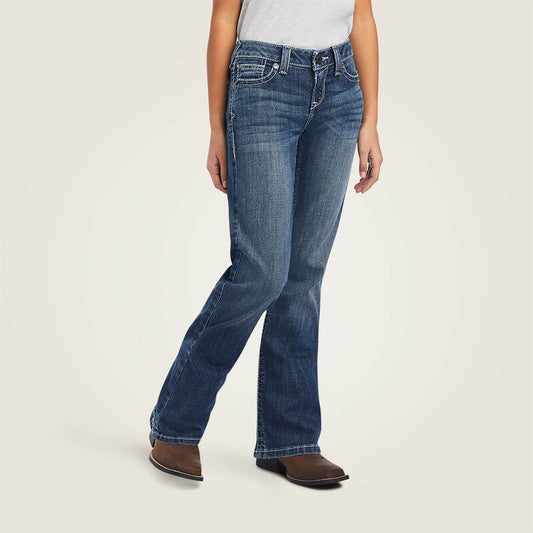 Ariat Girl's R.E.A.L Raquel Bootcut Jean-Chill Blue