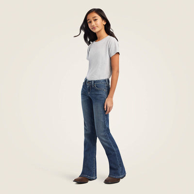 Ariat Girl's R.E.A.L Raquel Bootcut Jean-Chill Blue
