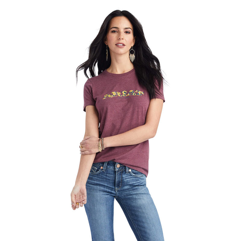 Ariat Women’s Floral Letters SS Tee