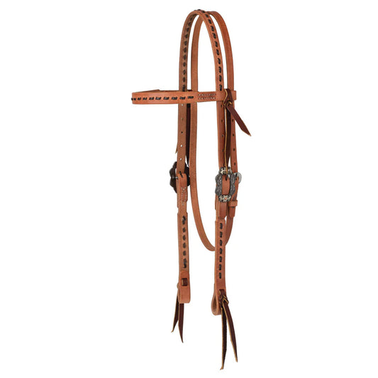 Weaver Hermann Oak Russet Buckstitch Browband Headstall