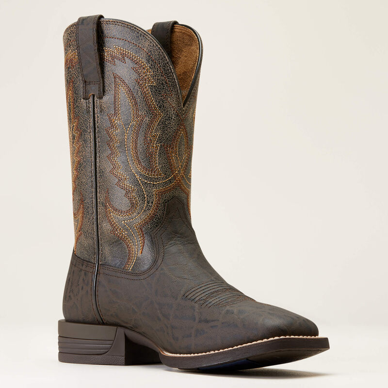 Ariat Men's Chocolate Elephant Print Steadfast Western Boot