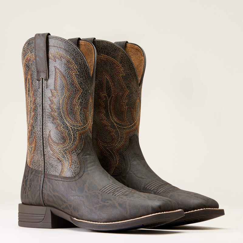 Ariat Men's Chocolate Elephant Print Steadfast Western Boot