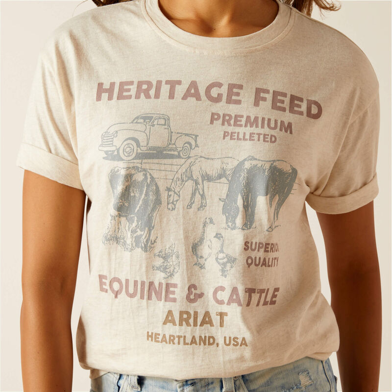 Ariat Women's Oatmeal Heather Feed T-Shirt