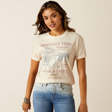 Ariat Women's Oatmeal Heather Feed T-Shirt