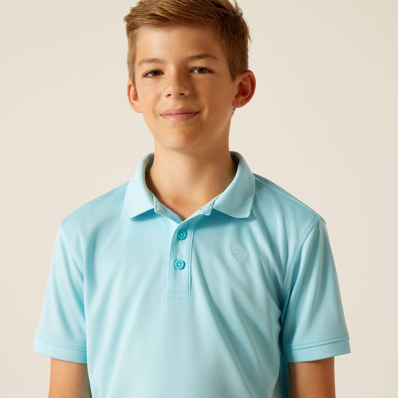 Ariat Boy's Cenote Aqua TEK Polo Shirt