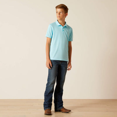 Ariat Boy's Cenote Aqua TEK Polo Shirt