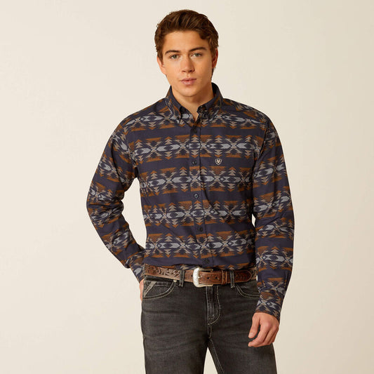 Ariat Men's Dark Blue Tripp Fitted Shirt