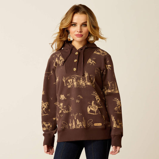 Ariat Women's Ranchin Print Hoodie