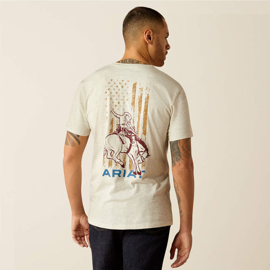 Ariat Men's Oatmeal Heather Rodeo Proud T-Shirt