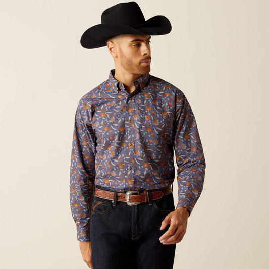 Ariat Men's Dark Blue Ty Classic Fit Shirt