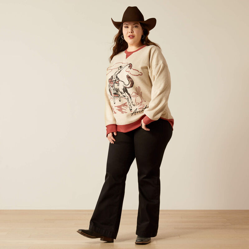 Ariat Women's Roughstock Oversized Crew Sweatshirt