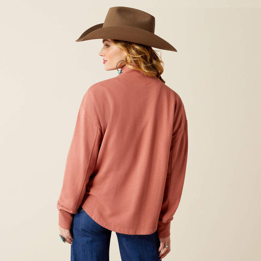 Ariat Women's Light Mahogany Lucky Rose Popover